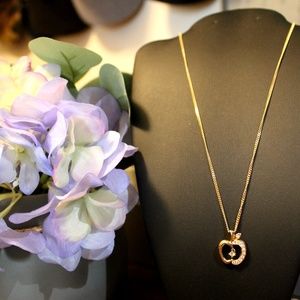 Necklace with diamond apple pendant